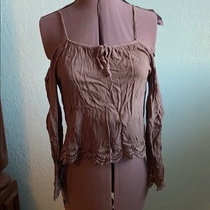 Cold Shoulder Olive Shirt